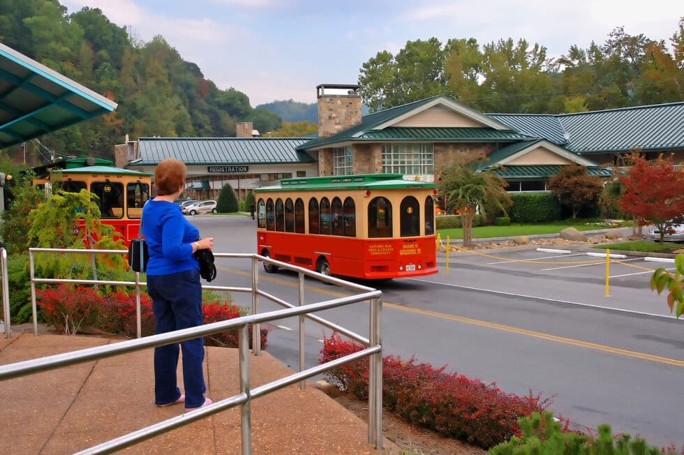 Resort Concierge Escapes Reviews illustrates local Gatlinburg transportation and the town's walkable visitor atmosphere.